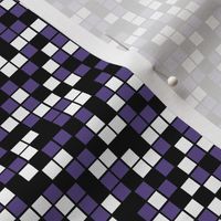 Small Mosaic Squares in Black, Ultra Violet, and White