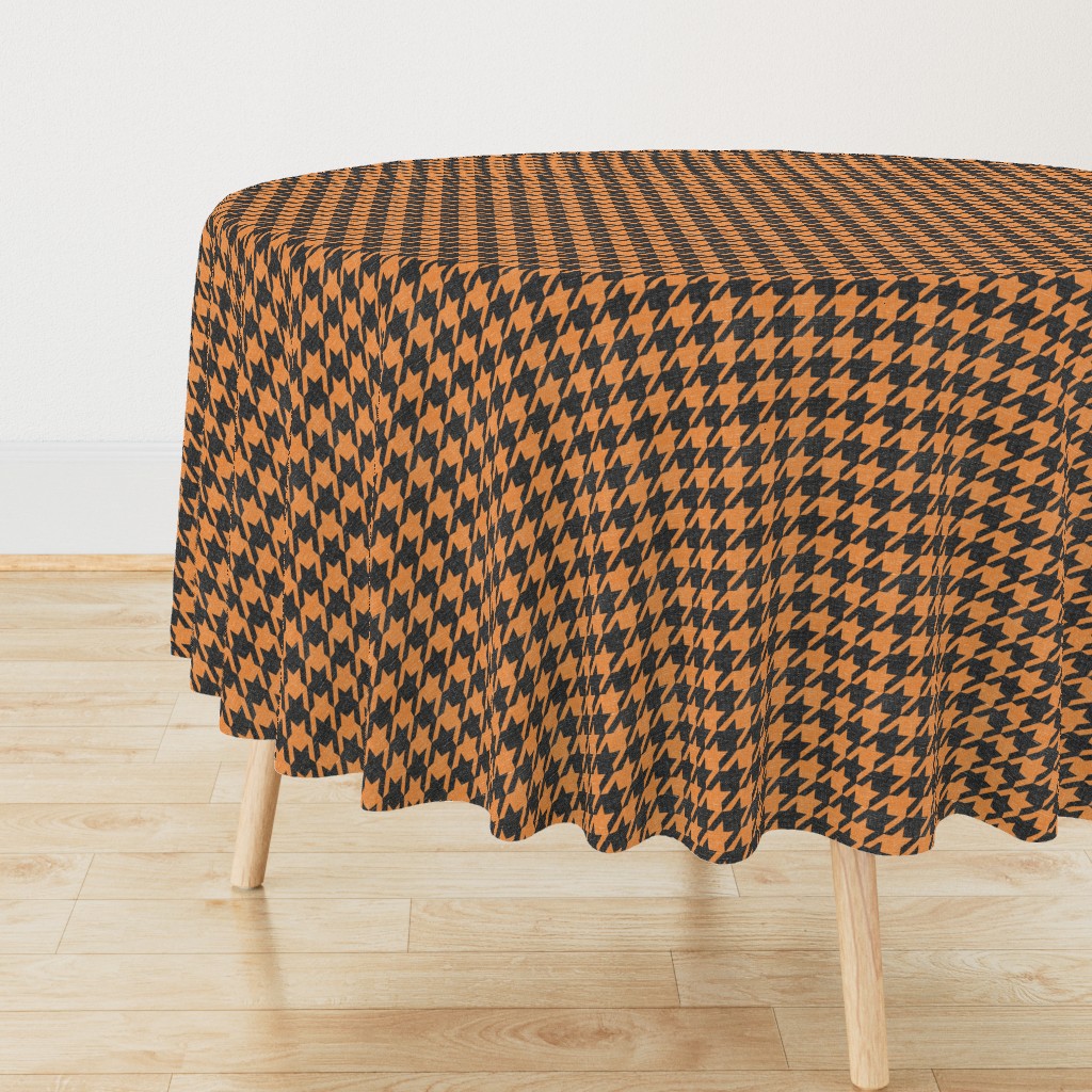 Houndstooth - in Orange and Black