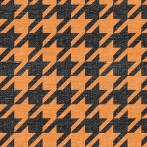 Houndstooth - in Orange and Black