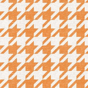 Houndstooth in orange and cream