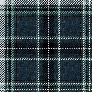 Moody Plaid - in gray blue and black