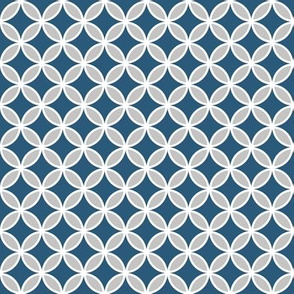 Blue and Gray Geometric Butterfly Pattern