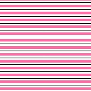 Horizontal Stripes, Pink, Black