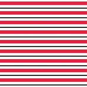 Large Horizontal Stripes, Red, Black