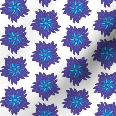 Denim Baby Funky Flower, Purple and Blue Denim Color Flower