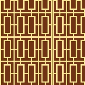 rectangular Brown,cream