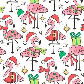 Christmas Holidays Flamingos