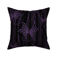 ★ SPIDER WEB THREADS ★ Black and Purple - Large Scale / Collection : Halloween Moths - Creepy Prints