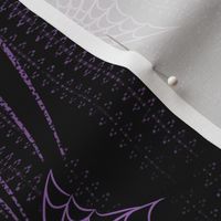 ★ SPIDER WEB THREADS ★ Black and Purple - Large Scale / Collection : Halloween Moths - Creepy Prints