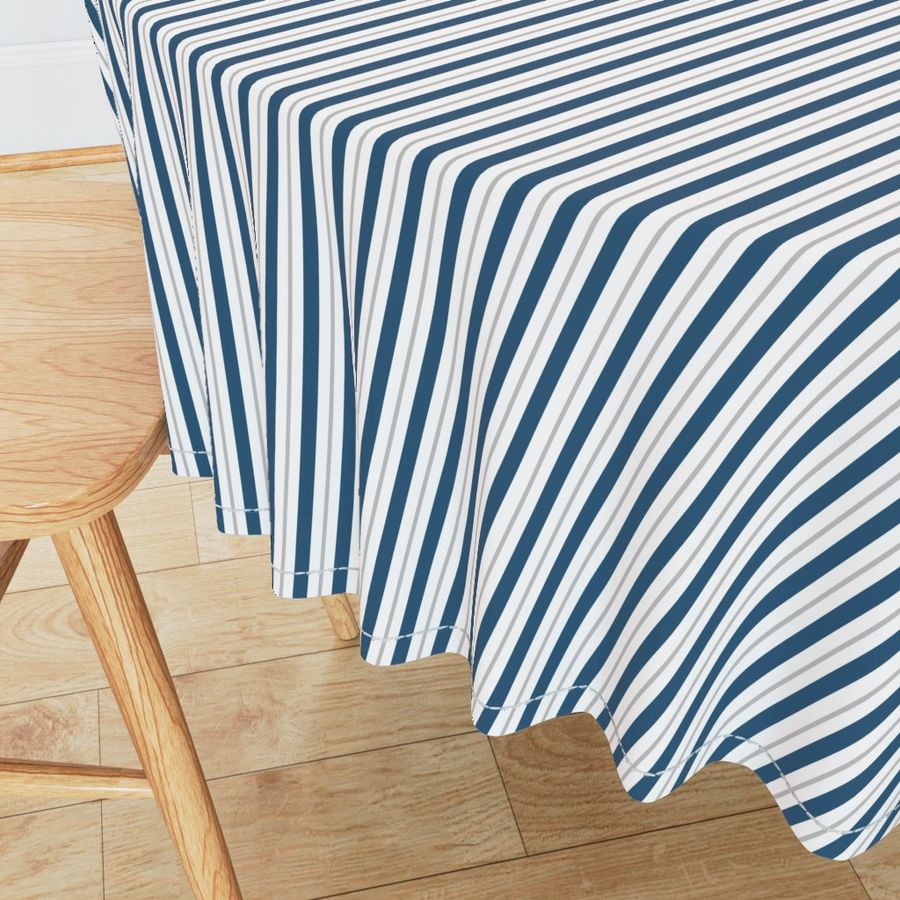 Blue and White Vertical Stripes