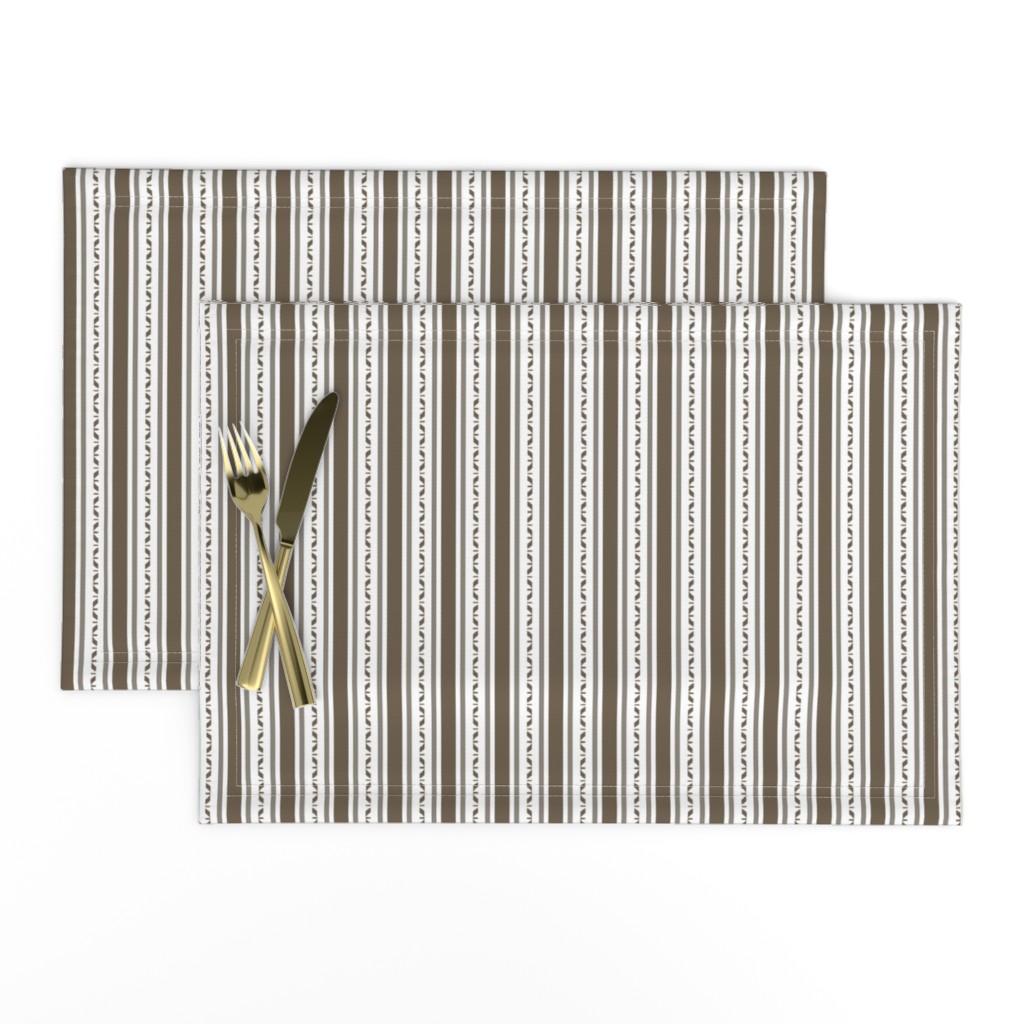Vertical Ribbon Stripes, French Gray, White