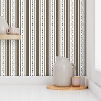 Vertical Ribbon Stripes, French Gray, White