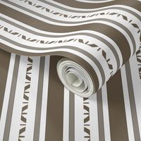 Vertical Ribbon Stripes, French Gray, White