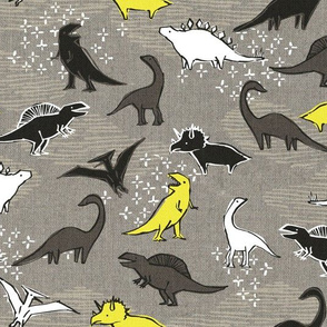 Dinosaurs {Silver/Yellow}