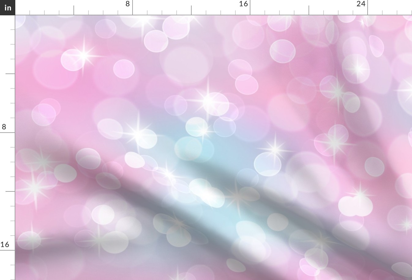 Large Magical Bokeh and Sparkles Pattern in Mermaid Colors