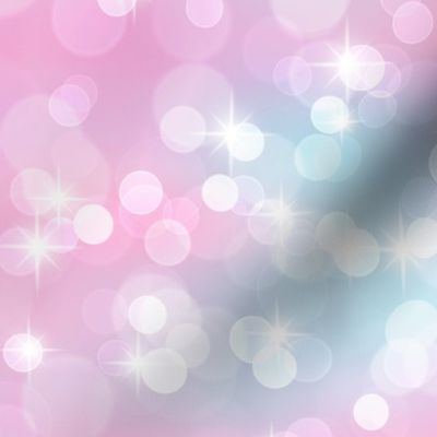 Magical Bokeh and Sparkles Pattern in Mermaid Colors