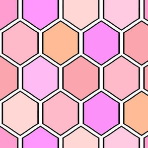 Geometric Hexagon / Save the Honey Bees-Honeycomb med 