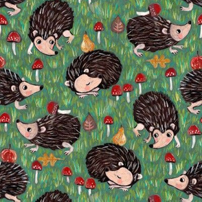 HEDGEHOGS IN THE FOREST green