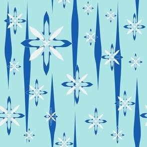 Mid-Century Snowflakes in mint