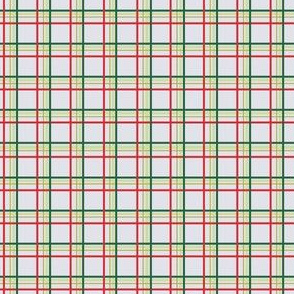Plaid light green and red