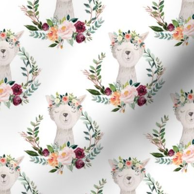 llama paprika floral 3 inches -