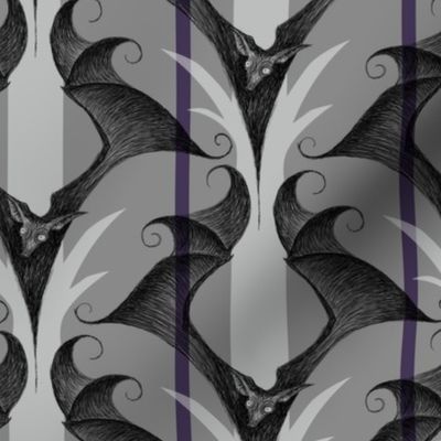 Stripes and Bats - purple stripe