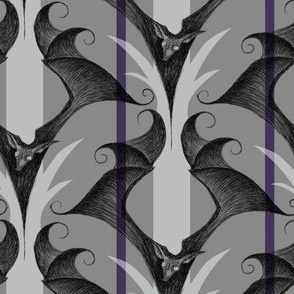 Stripes and Bats - purple stripe