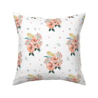 8" Sweet Dreams Coral Florals