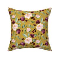 8" Wild at Heart Florals Dijon Back