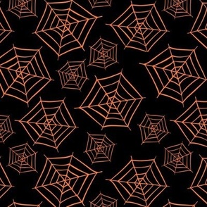 Spider Webs - Black Orange