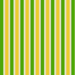 Bitter and Sweet Vertical Stripes (#6) of Narrow Ribbons of Silver Twinkle with Tangy Lime and Sunny Lemon - Large Scale