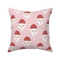Santa claus and leopard friend animals skin  Christmas panther trend pink red hat