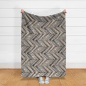 Vintage Wood Chevron Tiles Herringbone  Grey Brown Horizontal