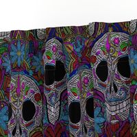 Day of the Dead embroidered Halloween floral