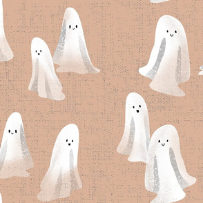 Sweet Ghosts on Rose Linen
