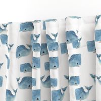 Whale Pod in Blue - Medium Size