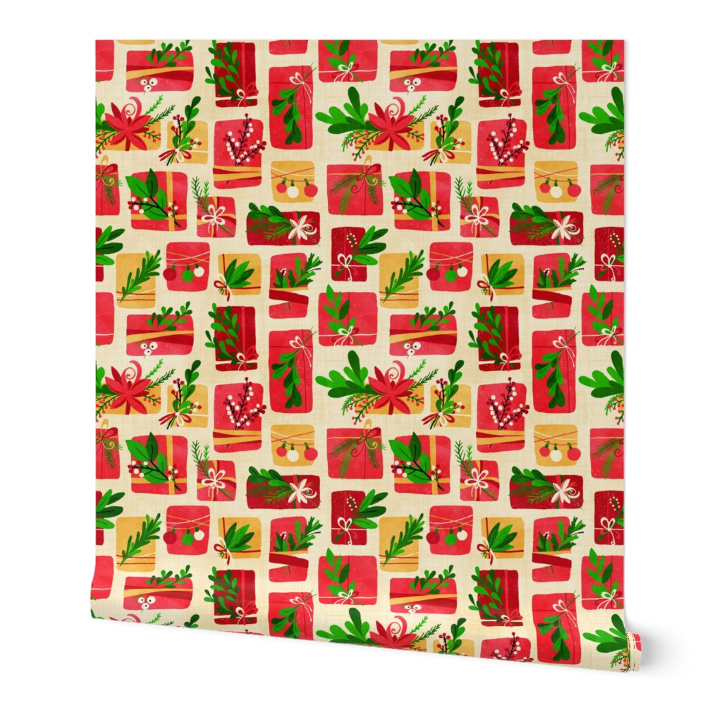 Winter Floral Gift Box Christmas Colours