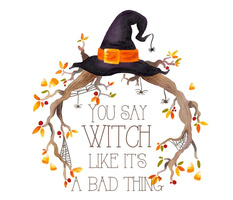 FS You Say Witch Halloween Embroidery