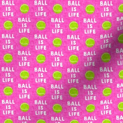 (1" scale) Ball is life - hot pink - dog - tennis ball - LAD19BS