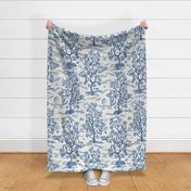 Blue Citrus Grove Toile