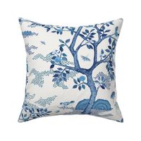 Blue Citrus Grove Toile