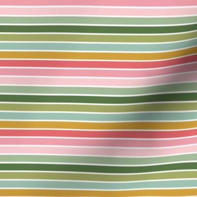 Pink and Earthly Green Stripes