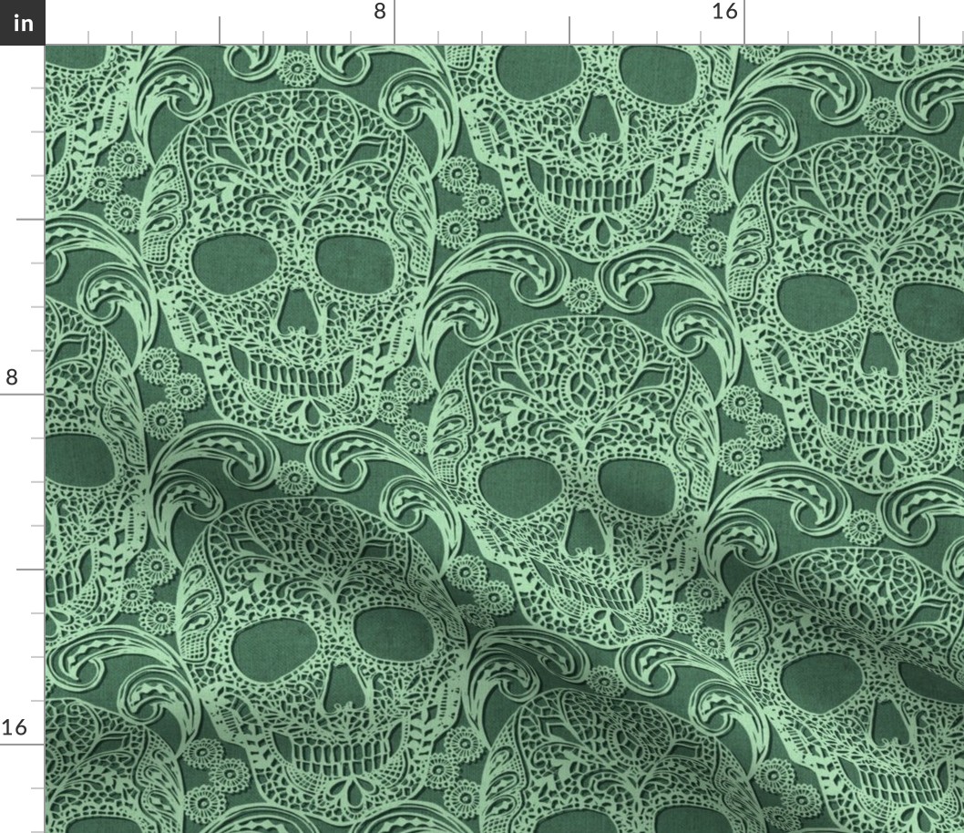 Lace Skulls {Mint}