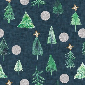 Oh Christmas Tree  (navy) 