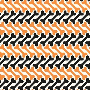 halloween bone stripes - cream background