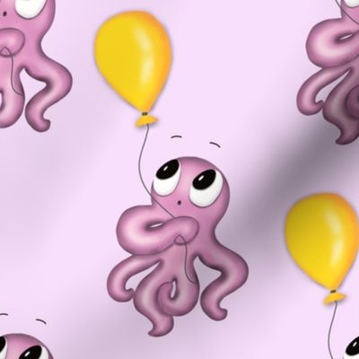 octapus with a balloon 