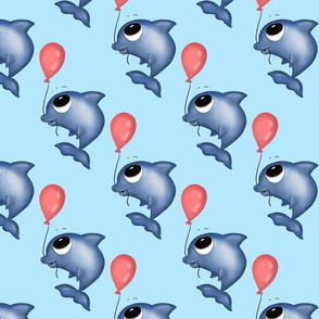 dolphin with a balloon
