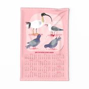 BIN CHICKENS DOWN UNDER 2020 calendar tea towel by Mount Vic and Me