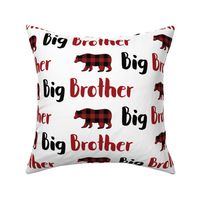 big brother buffalo plaid bear - 2 inches tall