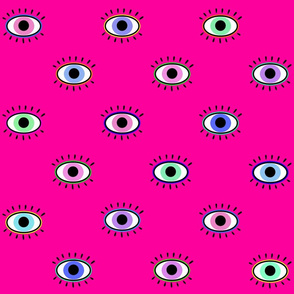Pink Evil Eye in Pink Poster for Sale by laurabethlove  Redbubble